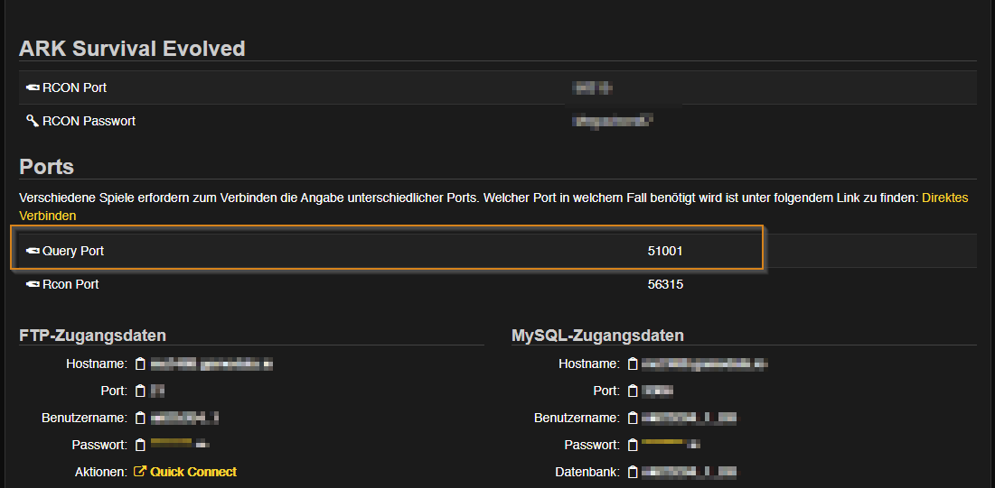 Direktes Verbinden mit einem Steam Gameserver NITRADO
