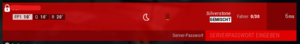 Server (ggf. Serverpasswort unten rechts)