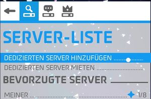 Dedizierten Server hinzufügen