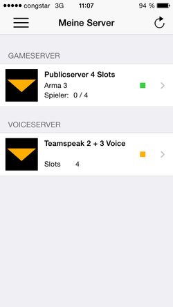Nitrado App - iOS Sccreenshot