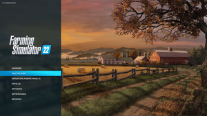 Startbildschirm Farming Simulator 22