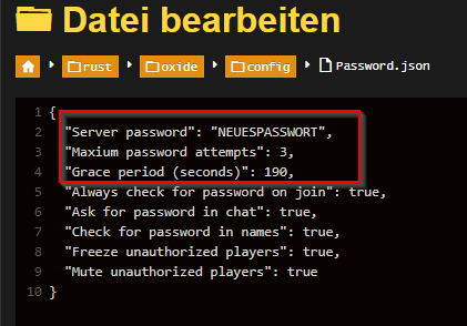 Editar Pass json