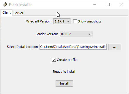 [1.17] How To Install FABRIC for Minecraft 1.17 with Fabric Mods!