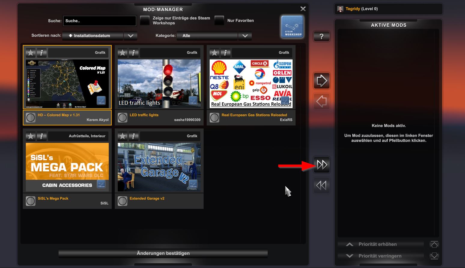 how to add mod in euro truck simulator 2