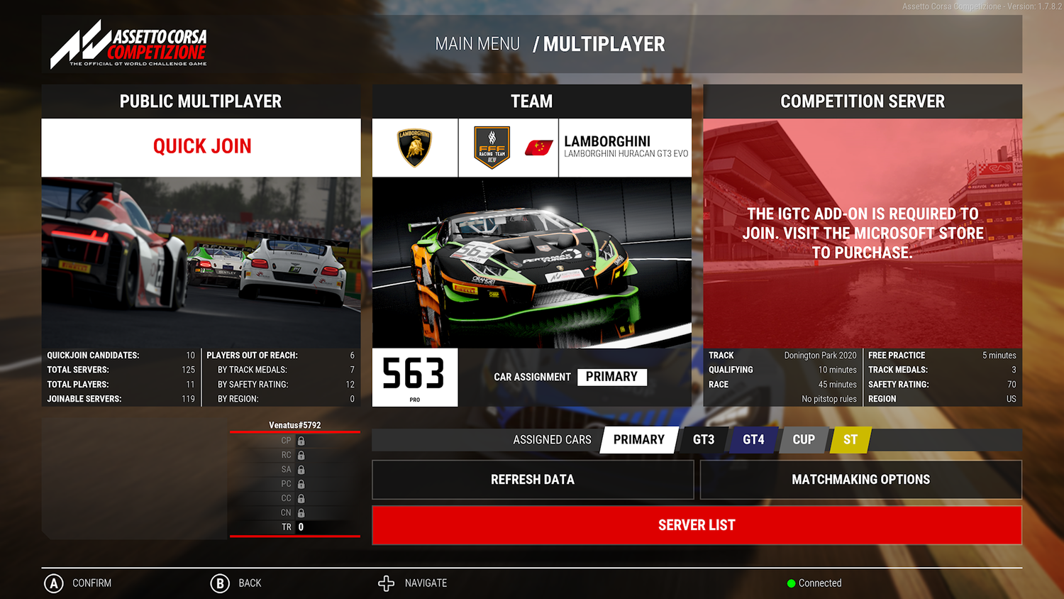 Connect to an Assetto Corsa Competizione Server | NITRADO
