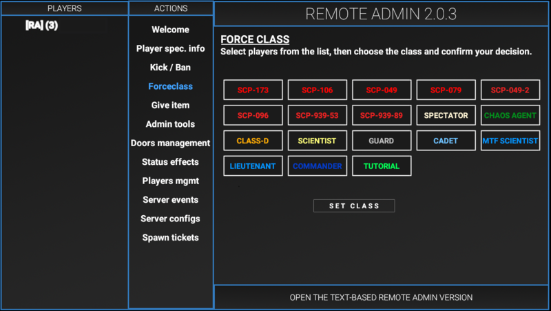 All SCP: Secret Laboratory Console Commands - Knowledgebase