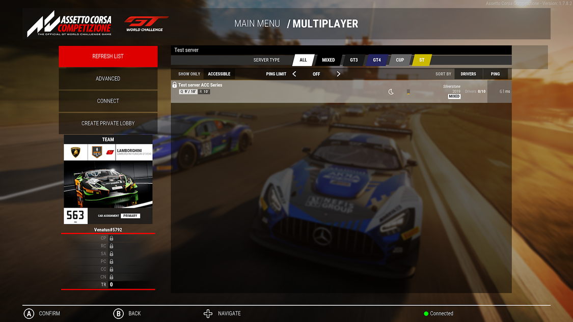 Connect to an Assetto Corsa Competizione Server | NITRADO