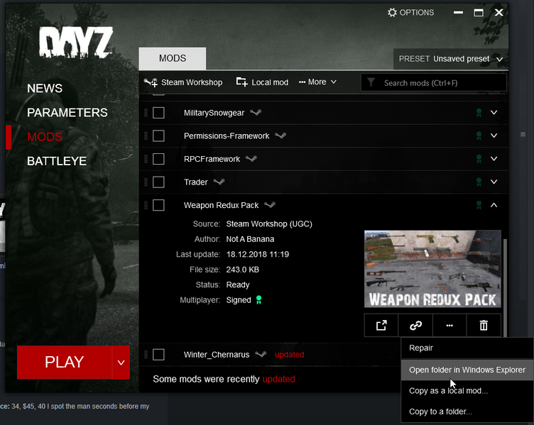 Instalar modificaciones en DayZ NITRADO