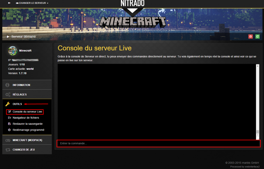 Etre Admin sur son serveur / Minecraft | NITRADO